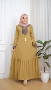 GAMIS SULTAN TERBARU/DRESS PANJANG VARIASI RENDA LD 120 BUSUI RESLETING DEPAN/BAJU GAMIS WANITA BAHAN RAYON TEBAL DAN ADEM