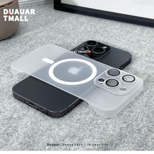 High Definition Glass Lens Film Frosted White No Frame Magnetic Absorption Compatible with Apple 17/16promax Phone Case 15/14plus Heat Dissipation Semi Wrap 13/12 Ice Fog Frosted Hard Shell Naked Machine Feel