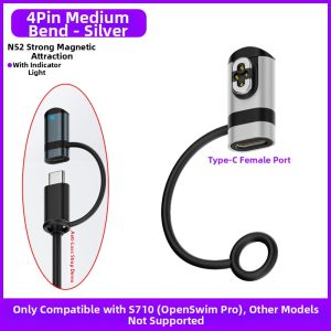 Shokz Bone Conduction Headset Charging Cable Type-C Adapter As800 S811 S803 S810 Swims710 Magnetic Absorption Openrunpro Mini Accessories