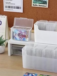 6pcs Card Storage Boxes with 1pc Large Box And 5pcs Small Boxes Transparent Card Storage Box for Trading MTG TCG Sports Card
