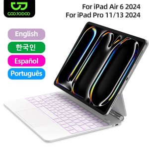 GOOJODOQ | Magic Keyboard for iPad Pro 13 2024 case iPad Air 6 for iPad Pro 11 inch for iPad Air 4 Air 5 10.9 Pro 12 9 Multi-Touch Trackpad