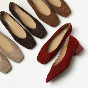 MIOLLIBARN | Red Velvet Square Toe Slip-On Shoes