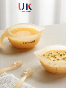 KESCOORL | Baby Feeding Bowl Set Newborn Infant Meal and Water Drinking Silica Soft Spoon Eagle Mouth Rice Paste