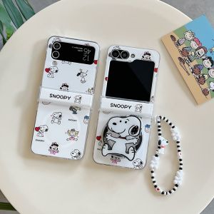 เคสโทรศัพท์มือถือแบบพับได้ Snubee ดูดซับแม่เหล็ก ป้องกันการตกหล่น ลายการ์ตูนน่ารัก สำหรับ Samsung ZFlip7 ZFlip6/5 ZFlip4/3