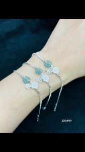 vòng tay nữ bạc mix charm hoa mai lam ngọc tự nhiên vip mix charm cỏ 4 lá bạc đính full đá quý. vòng tay đá phong thủy trang sức thiết kế đủ hóa đơn thẻ bảo hành