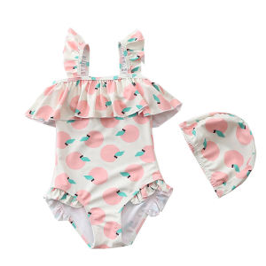 INS Childrens Swimsuit Female Girls One-Piece Swimsuit Korean Princess Girl Babys Bathing Suit Baby Maternal and Infant Shop