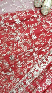 [PRE-ORDER] Ready Made Pure Chinnon Silk With Heavy Embroidery Sequence Anarkali Gown (10-15days delivery)