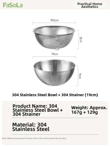 FaSoLa | Stainless Steel 304 Fruit and Vegetable Washing Basket