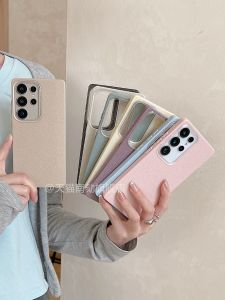 Samsung S25 Ultra Phone Case New Sparkling Powder S24 plus Anti-Fall Hard Shell S23FE Trendy S25 Edge Best Selling S22U Blue S21 plus Pink Simple A54A52 Niche 16