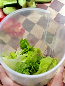 Anabelle Gelas Salad PORTABLE Cangkir Kocok Salad Dengan Garpu Tempat Saus Kotak Makan Buah Sayur Salad