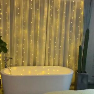 1pc 6x3/3x3/3x2/3x1m USB LED Curtain String Lights Bedroom Christmas Garland Fairy Lamp Wedding Party Home Decoration Lighting