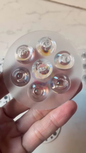 Chóa LED 7 chip đơn Luxeon thấu kính đèn led gom ánh sáng thừa chiếu xa hơn và tập trung sử dụng cho mạch đèn 7 led đơn