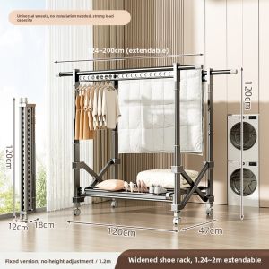 MEIZHUFU | Adjustable Folding Clothes Drying Rack