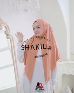 Jilbab Segi Tiga Instan Malay Shakilla Oval Bahan Jersey Qiana By Al-Dhans