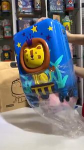 [CHÍNH HÃNG] Vali Kéo Nhựa Cho Bé MCN BEDDYBEAR In Hình Dập Nổi 3D Sư Tử Size Xách Tay 17 inch BJX-LV-001-SUTU - BH Dài Hạn