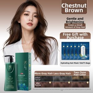 DONGRAN | Plant Extract Non-irritating White Hair Cover Hair Dye Dark Tea Black