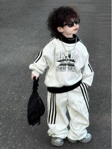 Bộ Đồ Thể Thao Dày Dặn Cho Bé Trai Mùa Thu Đông 2025 Bộ Đồ Trẻ Em Ấm Áp Thoải Mái Bộ Đồ Hai Mảnh Có Áo Nỉ Và Quần Dài