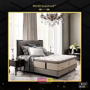 Kingkoil springbed kasur pocket latex pillow top World Endorsed orthopedic king koil WE matras & full set Divan Furniture Sandaran