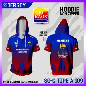 Jersey Hoodie Pesta Olahraga Asia Tenggara Kamboja 2023 Lengan Pendek & Panjang Pria Dewasa 01