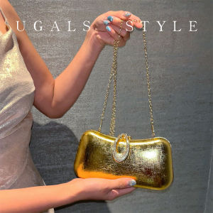UGALS | Retro Golden Metal Evening Fashion Diamond Small Bag