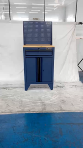 Tủ dụng cụ CSPS 61cm - 01 hộc kéo màu xanh dương kèm vách lưới ván gỗ và chân tủ