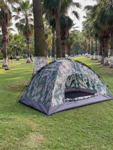 [การจัดส่งในท้องถิ่น]สีเขียวเต็นท์กลางแจ้งแบบพกพาได้อย่างรวดเร็วการเคลือบป้องกันรังสี UV 30 อุปกรณ์ตั้งแคมป์