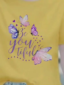 Terbaru Kaos Atasan Kupu2 Love Premium Wanita