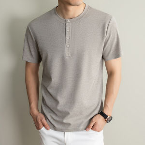 J&FO | Round Neck Short Sleeve Thin Male T-Shirt
