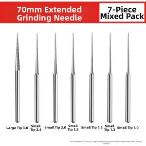 Diamond Pointed Polishing Head Tapered Cylindrical Grinding Needle for Jade and Gems