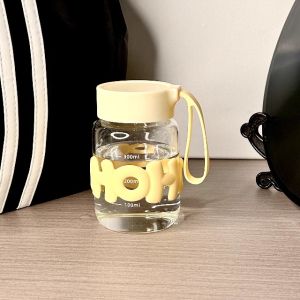Cốc Thủy Tinh Borosilicate Cao Cấp Di Động Có Quy Mô Ăn Sáng Sữa Coffee豆浆 Mang Theo Cốc Nhỏ Nước Sử Dụng Hàng Ngày Phong Cách Trung Tính