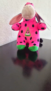 Eeyore in watermelon-themed outfit plushie