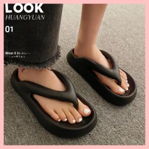 สินค้าพร้อมส่ง รองเท้าแตะสำหรับคุณผู้หญิง ดีไซน์เรียบๆ แฟชั่นฤดูร้อนในเที่ยวเก๋สูง 5 ประสบการณ์ ราคาสูงคุ้ม