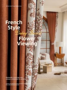 ORIENTAL LAN | Vintage French Full Blackout Chenille Curtains