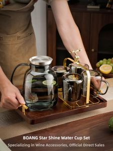 BOANG | Borosilicate Glass Drinking Cups Set Home Use Minimalist Design Heat Resistant