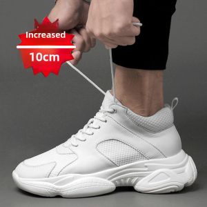 Summer Internet Hot Dad Shoes Invisible Height-Increasing Shoes Mens 10cm Breathable Hidden Heel Mens Shoes 8cm6 Mesh Sneaker Tide