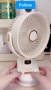 Hàng Cao Cấp - Quạt tích điện Quạt kẹp mini hẹn giờ có đèn ngủ chỉnh tốc độ gió Pin dung lượng cao 20.000mah NA12