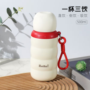 Cốc Nước Cách Nhiệt Dung Tích Lớn Có Ống Hút Dành Cho Học Sinh Và Phụ Nữ Trẻ Tuổi Cốc Nước Đi Học Bằng Thép Không Gỉ Cốc Nước Cách Nhiệt