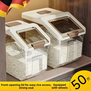 MIVOFIVO | Moisture Proof Insect Proof Airtight Rice Storage Container 50jin