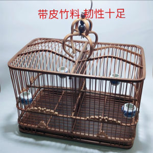 ที่ขังนกไม้ไผ่ทำมือขนาดใหญ่ ที่ขังนกพิราบสีแดงแบบหกเหลี่ยม อุปกรณ์เลี้ยงนก พื้นฐานสำหรับการเลี้ยงนก