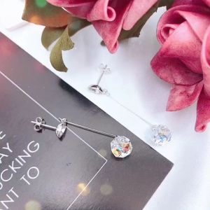 Her Jewellery Dangling Twine Earrings - Luxury Crystal Embellishments plated with 18K Gold