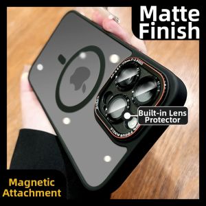 DAIMANG | Magnetic Drop-proof Sand-textured Luxury Transparent Phone Case