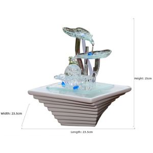 Modern Simplicity Crystal Ball Waterflow Ornament Business Shop Desktop Decoration Beauty Salon Opening Gift Ceramic Glass