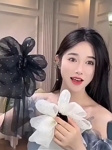 Cloud Bow Knot Bubble Claw Hairpin Female Korean Fashion Princess Head Shark Clip Head Jewelry