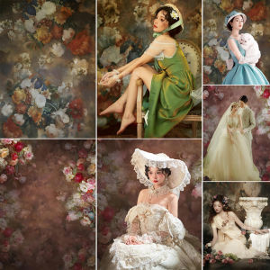 Hand-Painted Oil Portrait Background Cloth for Photography Studio Wedding Dress Landscape Interior Flower Digital Photo Background Roll