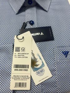 (8P0120)áo sơ mi viettien dài tay (Regular fit )( hơi ôm )