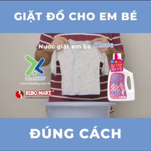 [HCM][Chính Hãng] Nước giặt quần áo Elmie không chất phụ gia dành cho trẻ sơ sinh trẻ nhỏ - 800ml (Hàng Nội Địa Nhật) ELDB-802