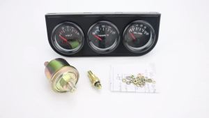 RYSJM | Car Mechanical Gauge Set with Sensor Oil Pressure ​3 in 1 Triple Kit Water Temp Gauge 0~100 PSI＆Voltmeter For 12V Car Truck SUV