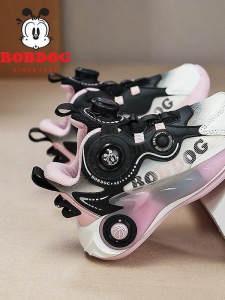 Babu Bean 2025 New Outdoor Childrens Basketball Shoes Anti-slip Lightweight Leather Upper Waterproof Boys Sports Shoes