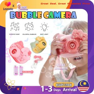 【Ready Stock】Bubble Camera Toy Battery Operated Outdoor Toy Continuous Bubble Release Buih Riben Mesin Outdoor Children Toys Kamera Gelembung 灯光音乐泡泡相机  With Led Light Music kamera belon air Budak