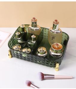 Taii Light luxury style storage box desktop storage transparent cosmetics storage box lipstick skin care product shelf